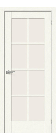 Межкомнатная дверь Прима-11.1, цвет: White Wood Размер полотна в мм: 200*60 Стекло: Magic Fog