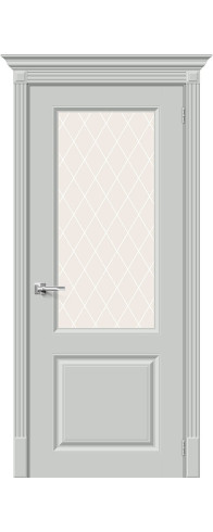 Межкомнатная дверь Скинни-13, цвет: Grace Размер полотна в мм: 200*60 Стекло: White Сrystal