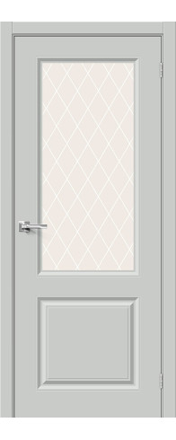 Межкомнатная дверь Скинни-13, цвет: Grace Размер полотна в мм: 200*60 Стекло: White Сrystal