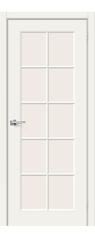 Межкомнатная дверь Скинни-11.1, цвет: Whitey Размер полотна в мм: 200*60 Стекло: Magic Fog