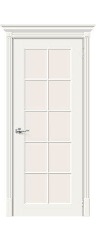 Межкомнатная дверь Скинни-11.1, цвет: Whitey Размер полотна в мм: 200*60 Стекло: Magic Fog