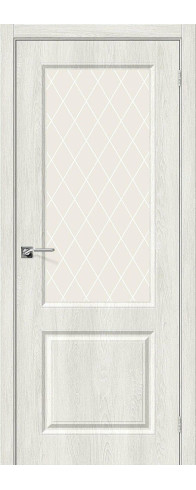 Межкомнатная дверь Скинни-13, цвет: Casablanca Размер полотна в мм: 200*60 Стекло: White Сrystal