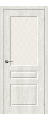 Межкомнатная дверь Скинни-15, цвет: Casablanca Размер полотна в мм: 200*60 Стекло: White Сrystal