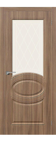 Межкомнатная дверь Скинни-21, цвет: П-35 (Шимо Темный) Размер полотна в мм: 200*70 Стекло: Худ.