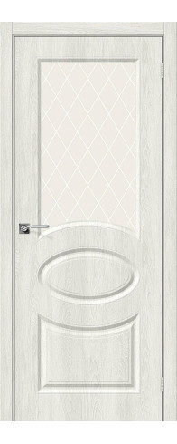 Межкомнатная дверь Скинни-21, цвет: Casablanca Размер полотна в мм: 200*60 Стекло: White Сrystal