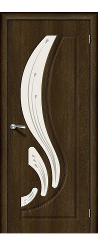 Межкомнатная дверь Лотос-2, цвет: Dark Barnwood Размер полотна в мм: 200*60 Стекло: Art Glass