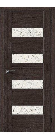 Межкомнатная дверь VM4, цвет: Wenge Veralinga Размер полотна в мм: 200*80 Стекло: Silver Art