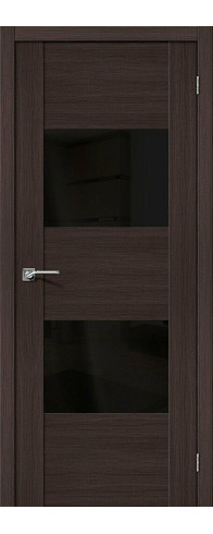 Межкомнатная дверь VG2 BS, цвет: Wenge Veralinga Размер полотна в мм: 200*60 Стекло: Black Star