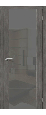 Межкомнатная дверь V4 S, цвет: Grey Veralinga Размер полотна в мм: 200*60 Стекло: Smoke