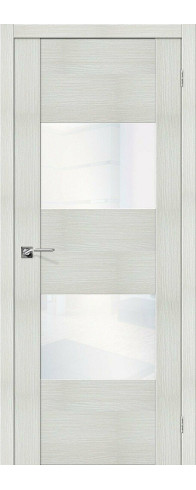 Межкомнатная дверь VG2 WW, цвет: Bianco Veralinga Размер полотна в мм: 200*60 Стекло: White Waltz