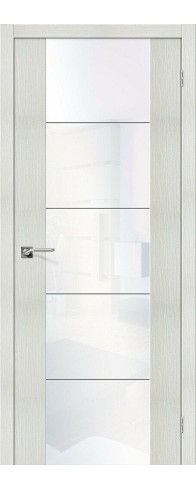 Межкомнатная дверь V4 WW, цвет: Bianco Veralinga Размер полотна в мм: 200*60 Стекло: White Waltz