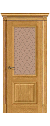 Межкомнатная дверь Вуд Классик-13, цвет: Natur Oak Размер полотна в мм: 200*80 Стекло: Bronze Сrystal