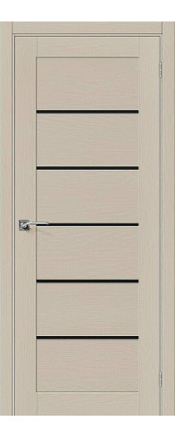 Межкомнатная дверь Вуд Модерн-22, цвет: Latte Размер полотна в мм: 200*60 Стекло: Black Star