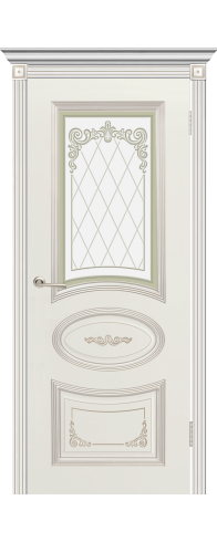 Арма (эмаль Белая + патина «Белое золото») со стеклом