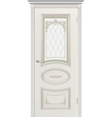 Арма (эмаль Белая + патина «Белое золото») со стеклом