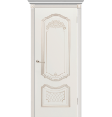 Гранада (эмаль Белая + патина «Белое золото») глухая