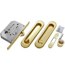 Комплект: ручки-купе + защелка + торцевой зацеп (Золото)