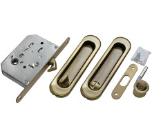 Комплект: ручки-купе + защелка + торцевой зацеп (Бронза)