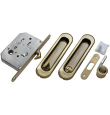 Комплект: ручки-купе + защелка + торцевой зацеп (Бронза)