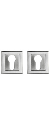 Накладка-квадро на цилиндр (Матовый хром)