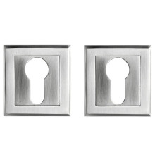 Накладка-квадро на цилиндр (Матовый хром)